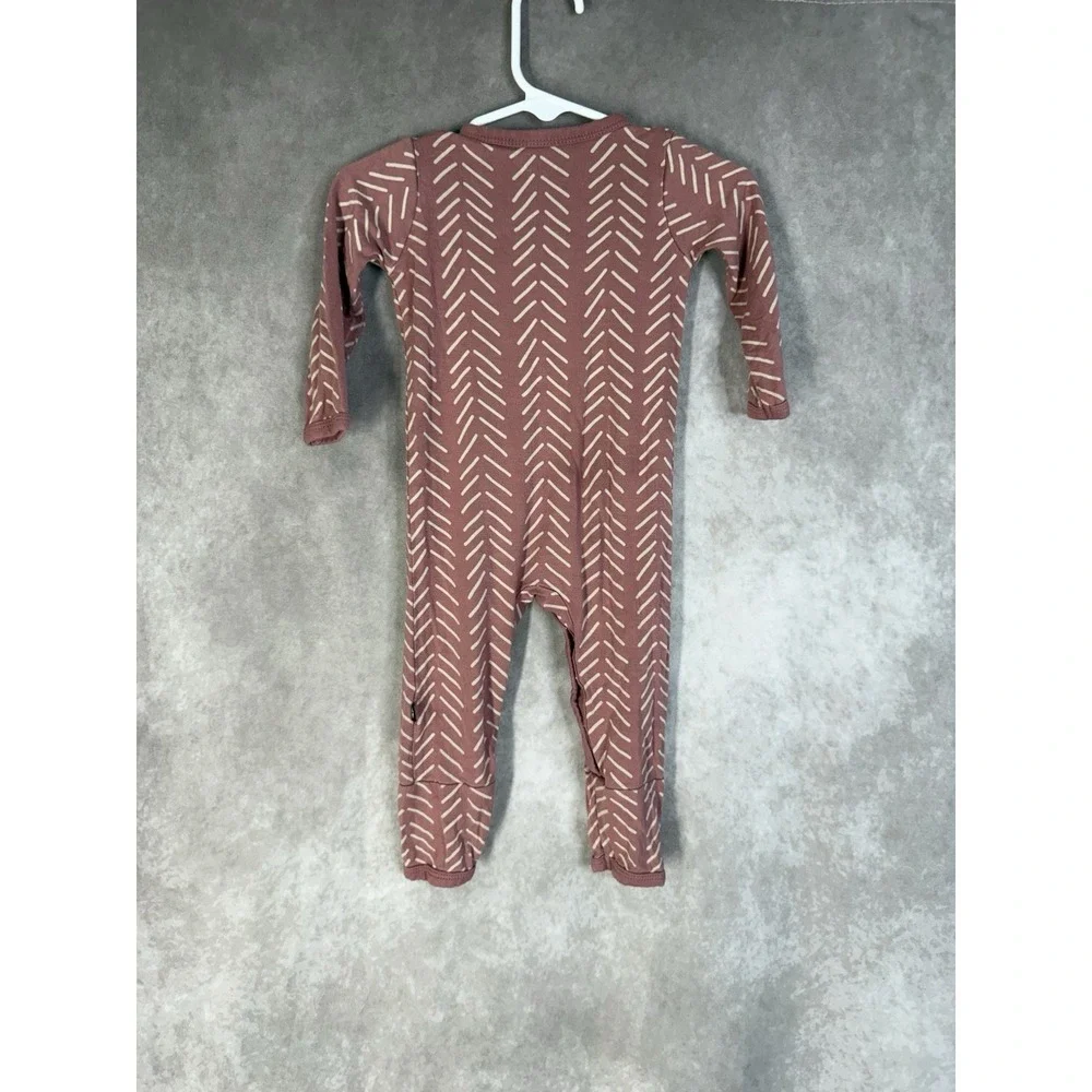 Kyte Baby Snap Bamboo Playsuit Romper In Mauve Baby Size 6-12 Months